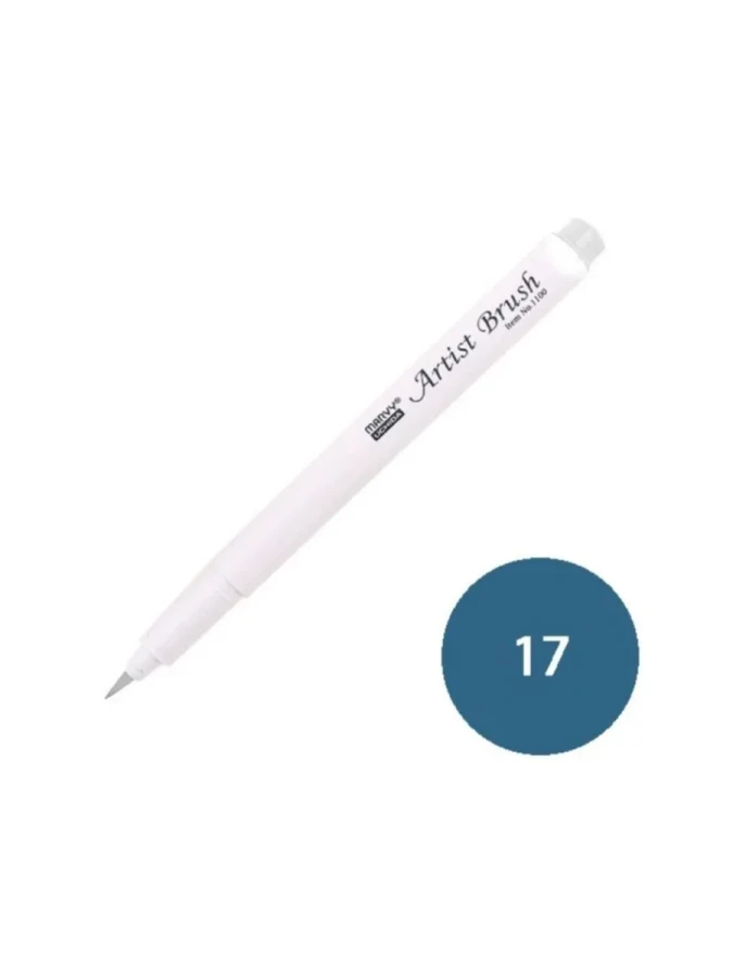 Marvy 1100 Su Bazlı Fırça Uçlu Marker Kalem 017 Steel Blue