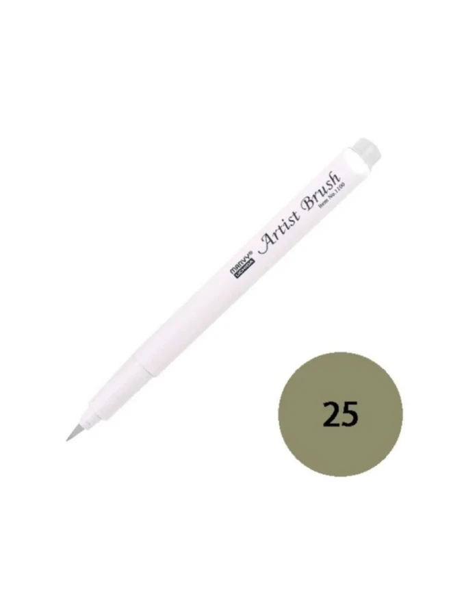 Marvy 1100 Su Bazlı Fırça Uçlu Marker Kalem 025 Bottle Green