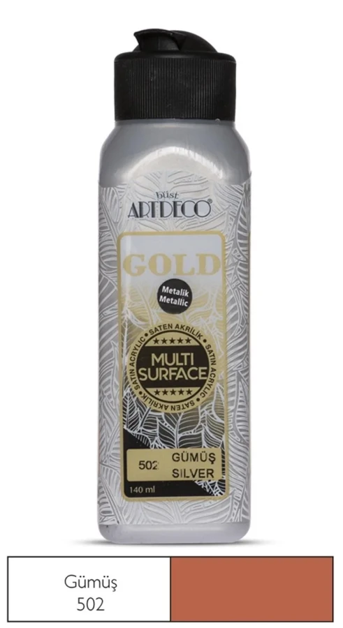 Artdeco 140 Ml Gold Metalik Boya Gümüş G71r-502
