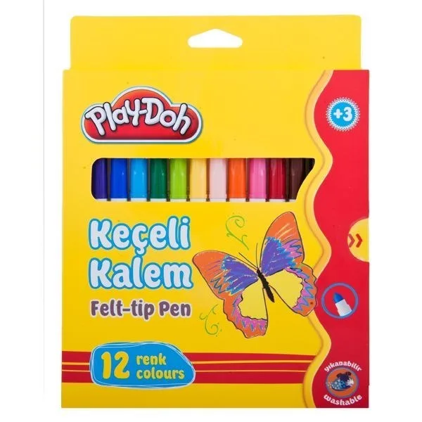 Play-doh 5 Mm Keçli Kalem 12"li Ke007
