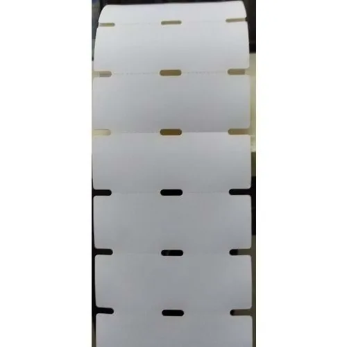 Ermet 38x100 Çentikli Delikli Karton Raf Etiketi 500"lü (yatay)