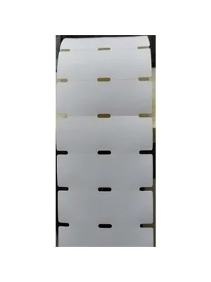 Ermet 38x100 Çentikli Delikli Karton Raf Etiketi 500"lü (yatay)