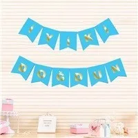 Nedi Oynar Karton Happy Bırthday Yazı Taçlı Mavi Hh8931