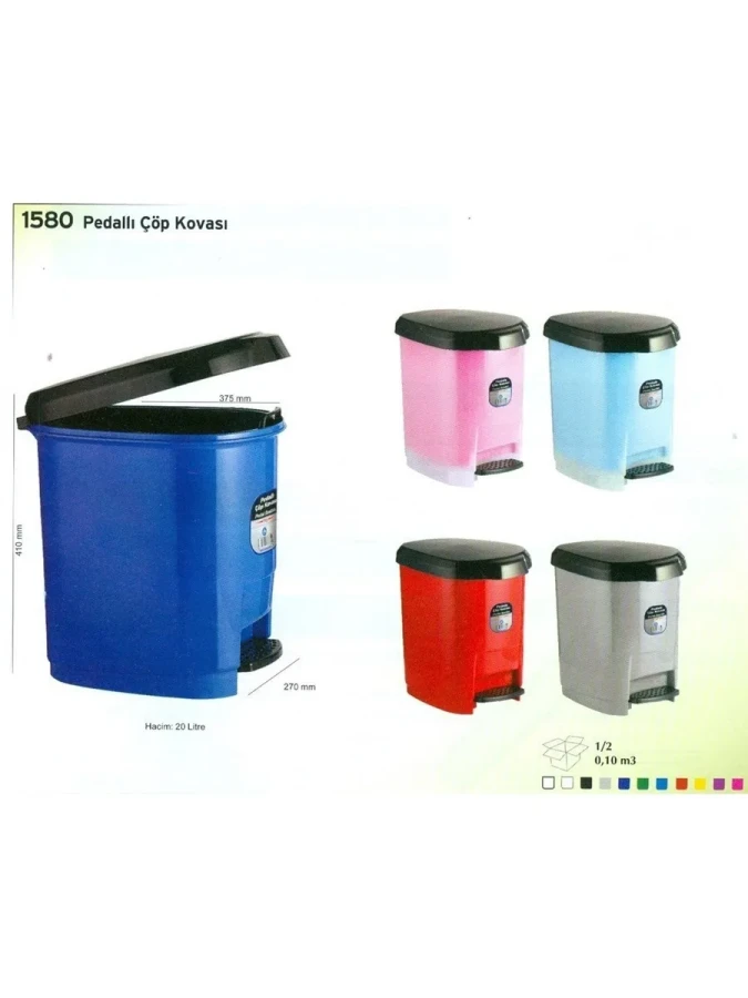 Ark 20lt Pedallı Çöp Kovası 1580
