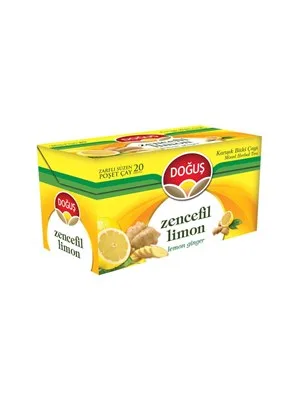 Doğuş Zencefil Limon Bitki Çayı Süzen Poşet 1.8 Gr 20"li
