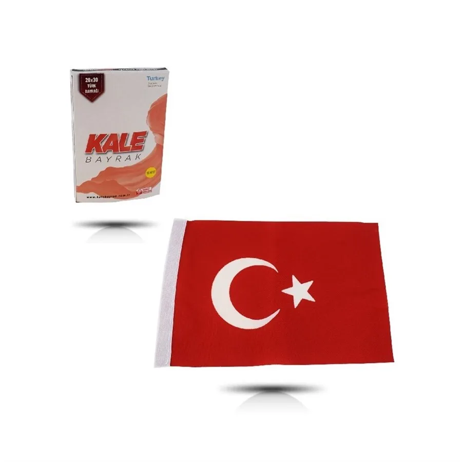 Kale 20x30 Alpaka Türk Bayrağı