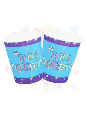 Nedi Karton Bardak 10 Lu İyiki Doğdun Mavi Tkb7802