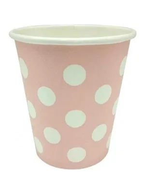 Nedi Karton Bardak 10 Lu Puantiyeli Pembe Tkb11043