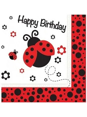 Nedi Peçete 20 Li Happy Bırthday Uğur Böceği