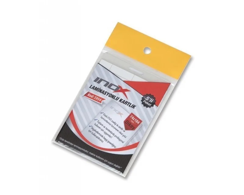Inox 74x104 Mm Dikey Laminasyonlu Kartlık 5"li 5954