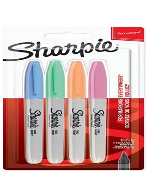 Sharpie Fine Permanent Markör Pastel Renk 4'lü 2065402