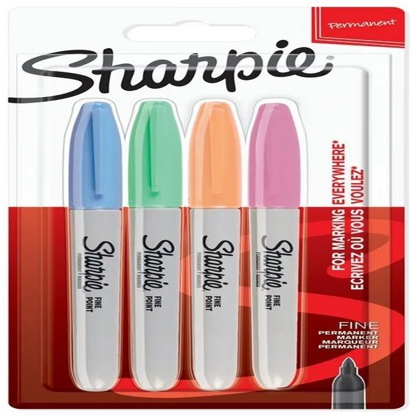 Sharpie Fine Permanent Markör Pastel Renk 4'lü 2065402