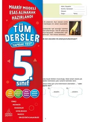 Element Yay.-11.sınıf Tüm Dersler Yaprak Test 2425