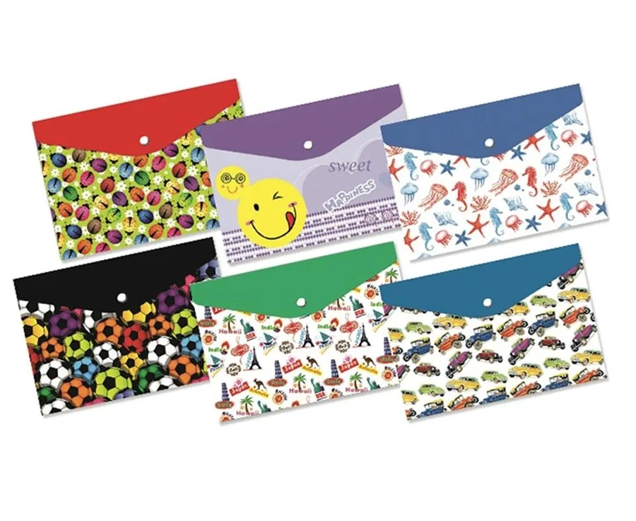 Ticon A4 Çıtçıtlı Zarf Dosya Desenli 201741