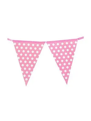 Nedi Üçgen Flama Puantiyeli Pembe Tf-1053