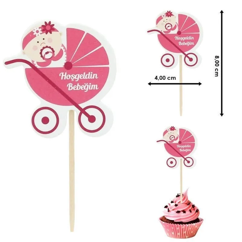 Nedi Karton Kürdan 20"li Hoşgeldin Bebek Pembe Tk-11206