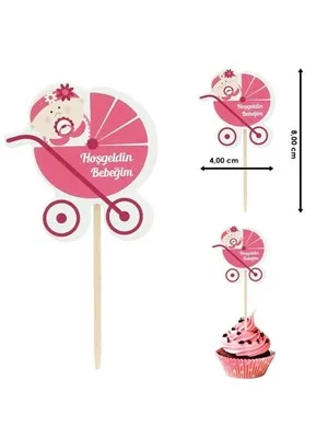 Nedi Karton Kürdan 20"li Hoşgeldin Bebek Pembe Tk-11206