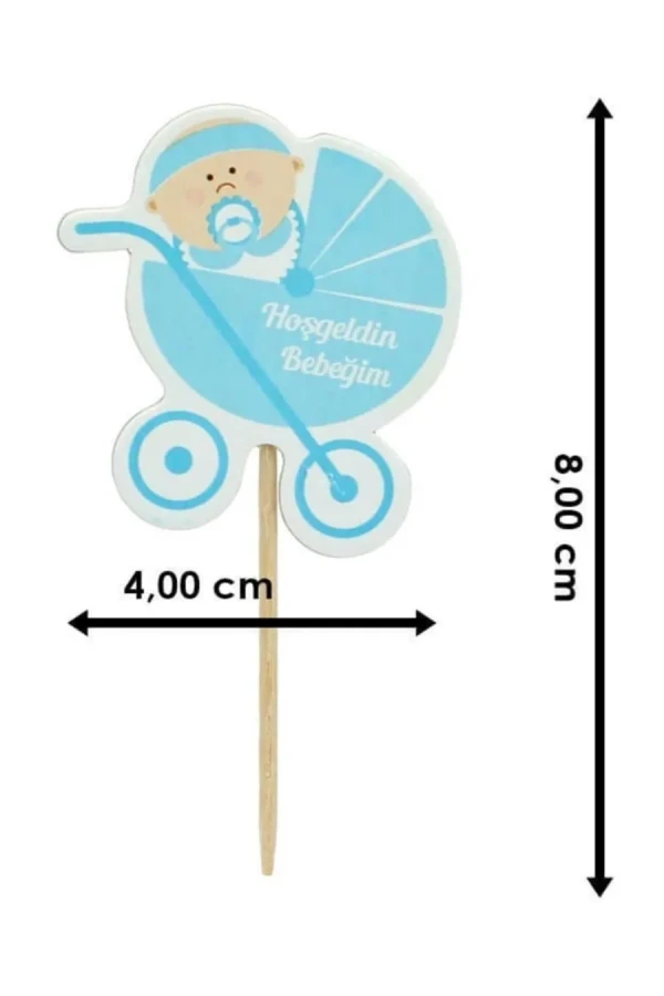 Nedi Karton Kürdan 20"li Hoşgeldin Bebek Mavi Tk-11196