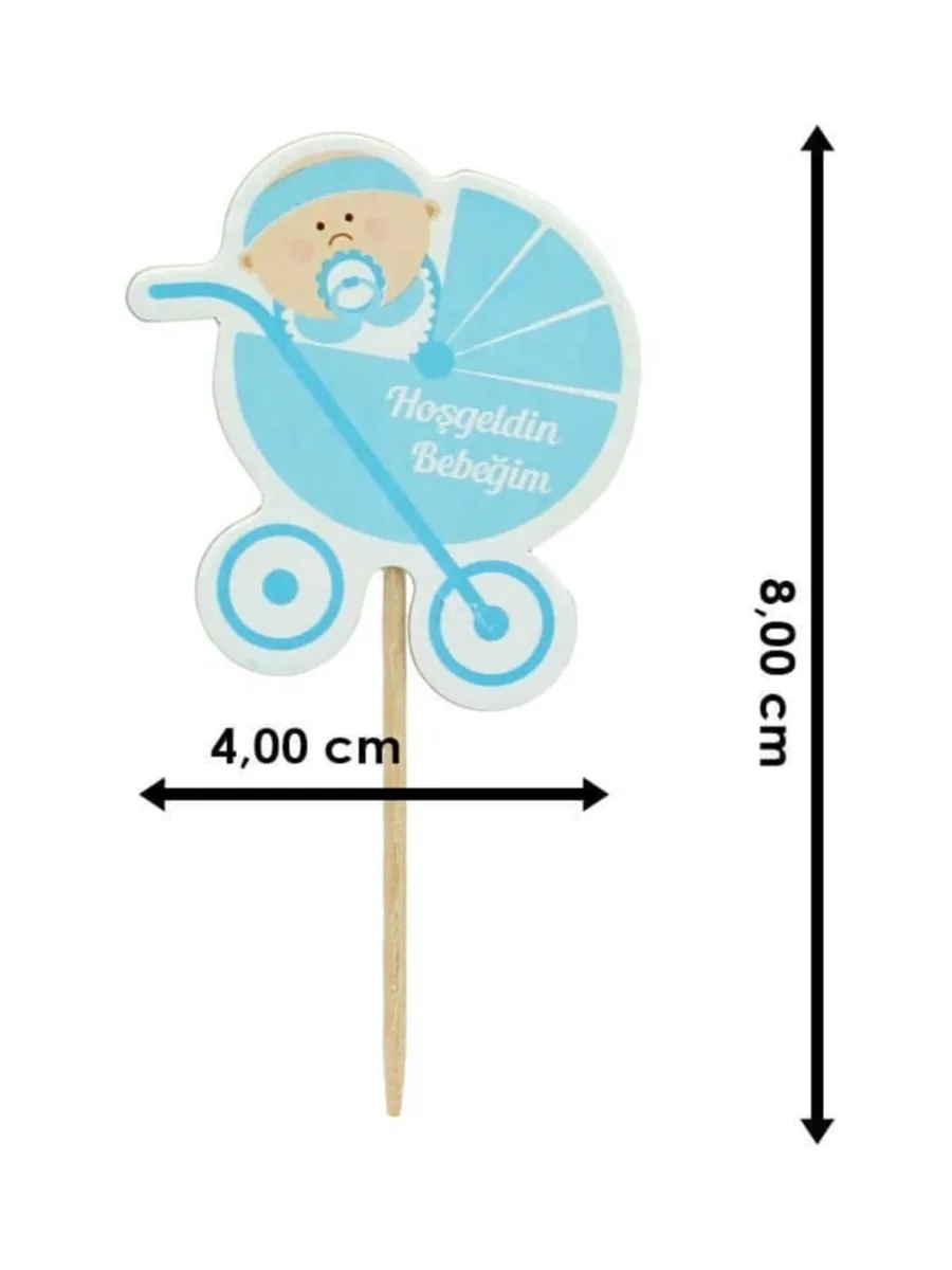 Nedi Karton Kürdan 20"li Hoşgeldin Bebek Mavi Tk-11196