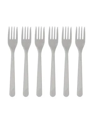 Nedi Plastik Çatal 25"li Gümüş 70516\30087