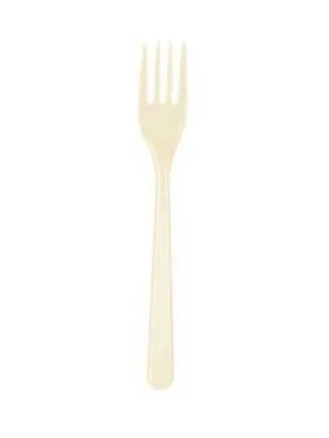 Nedi Plastik Çatal 25"li Krem 74324