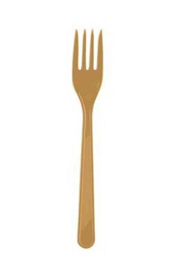 Nedi Plastik Çatal 25"li Altın 70510