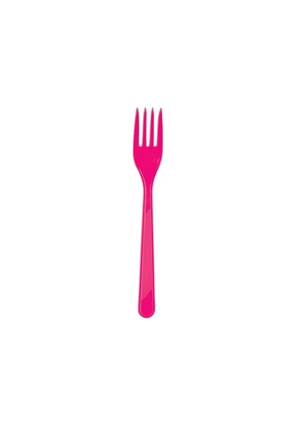 Nedi Plastik Çatal 25"li Pembe 74363\30085