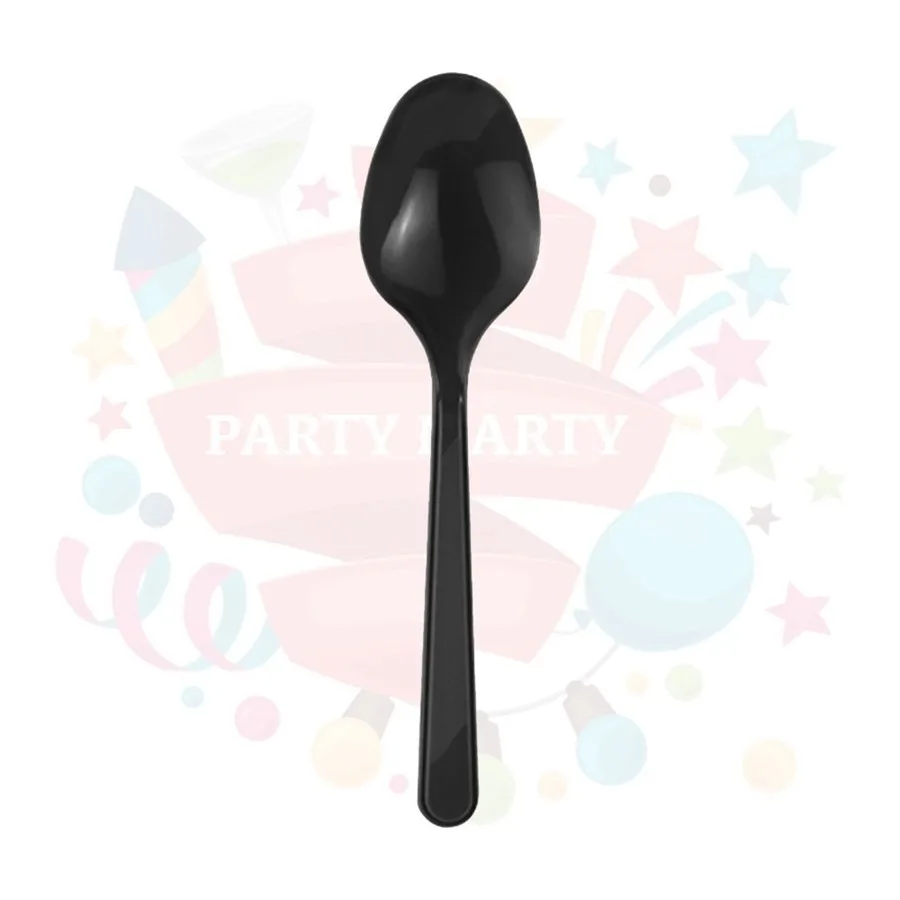 Nedi Plastik Kaşık 25"li Siyah 41244