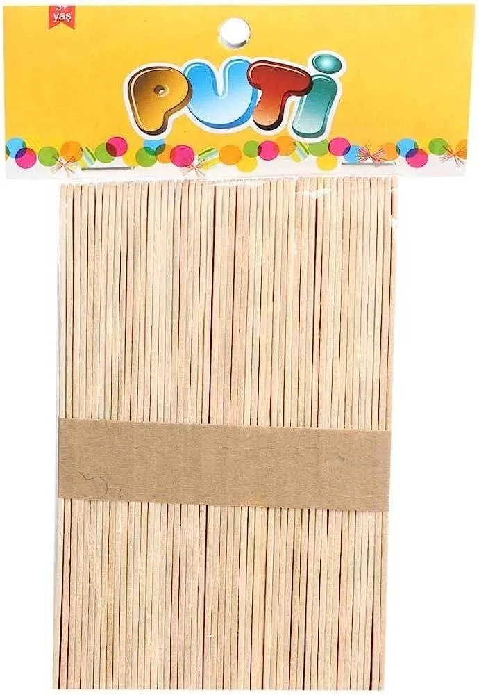 Puti Ahşap Natural Çubuk 50"li 4612