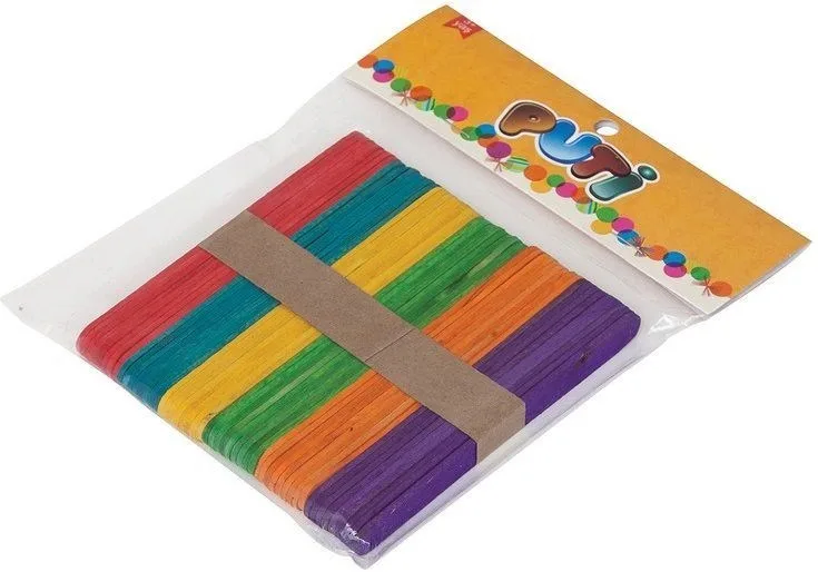 Puti Ahşap Çubuk Renkli 50"li 4605