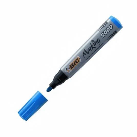 Bic 2000 Permanent Marker Kalem Yuvarlak Uç Mavi