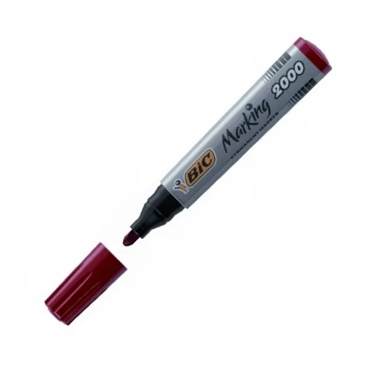 Bic 2000 Permanent Marker Kalem Yuvarlak Uç Kırmızı