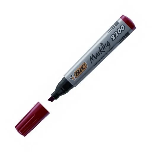 Bic 2300 Permanent Marker Kalem Kesik Uç Kırmızı
