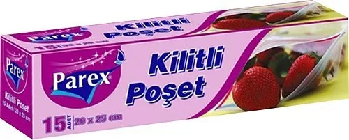 Parex 20x25 Cm Kilitli Buzdolabı Poşeti 12"li 1909373
