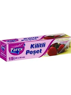 Parex 20x25 Cm Kilitli Buzdolabı Poşeti 12"li 1909373