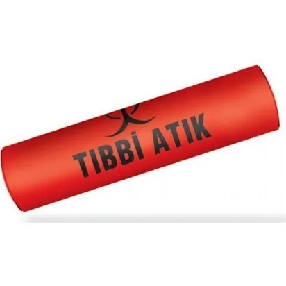 Koroplast 80x110 Cm Jumbo Boy İpli Tıbbi Atık Çöp Poşeti 10''lu Kırmızı St01500286