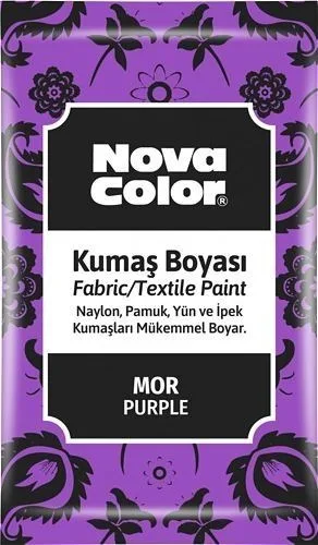 Nova Color 12 Gr Toz Kumaş Boyası Mor Nc-907