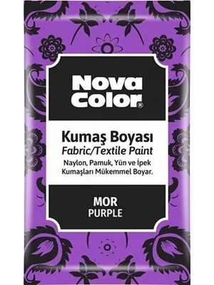 Nova Color 12 Gr Toz Kumaş Boyası Mor Nc-907
