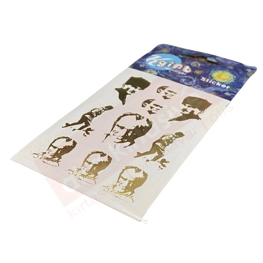 Keskin Color 8x12 Yaldızlı Çıkartma Atatürk-2 222308-99