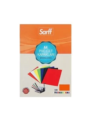 Sarff A4 160mic Pvc Cilt Kapağı 100"lü Şeffaf 15201003
