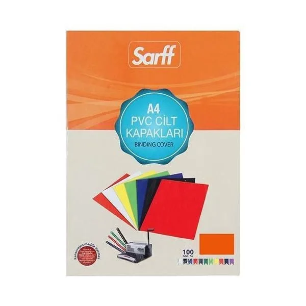 Sarff A4 160mic Pvc Cilt Kapağı 100"lü Şeffaf 15201003