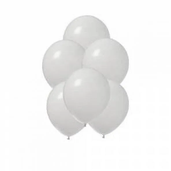 Gemar Düz Renk Balon Beyaz 100"lü Pm-72001