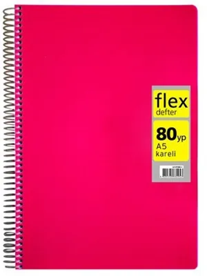 Umur Mynote Flex Neon A5 Pp Kapak Spiralli Defter Kareli 80 Yp Mfxne-a580-k