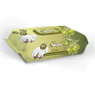 Sleepy Zeytinyağlı Islak Mendil 90"lı