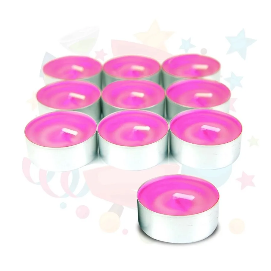 Nedi Tea-lıght Kokulu Mum 10"lu Pembe 11447