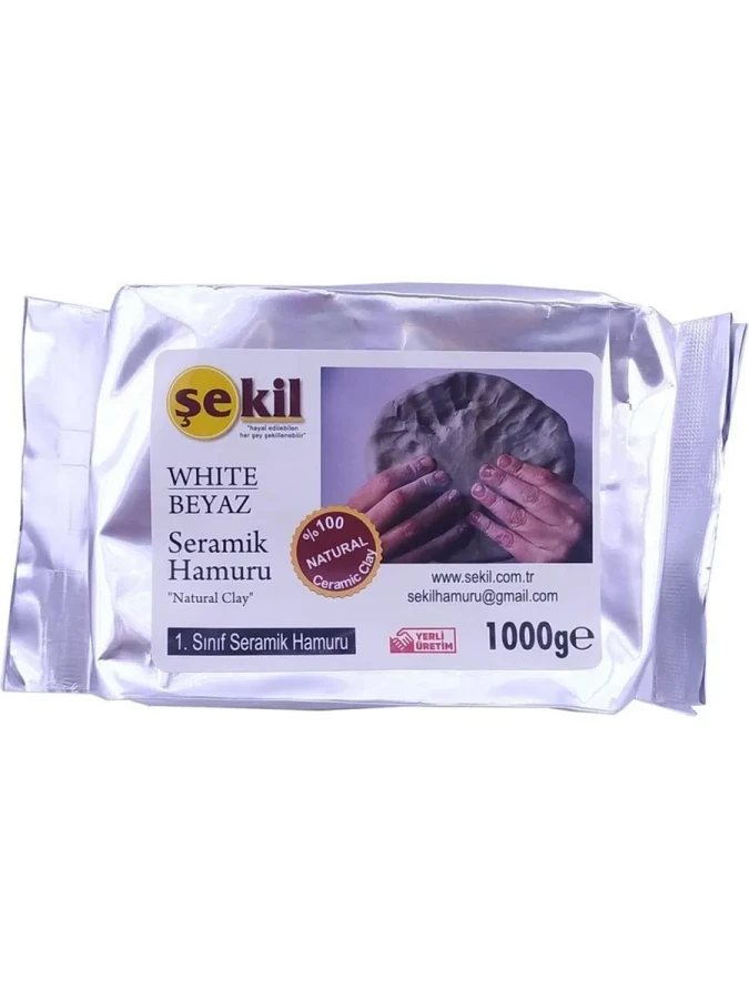 Şekil 1000 Gr Seramik Hamuru Beyaz Vk1000byz