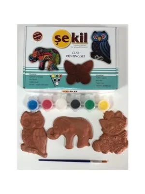 Şekil Kil Boyama Seti 3"lü Skl3st