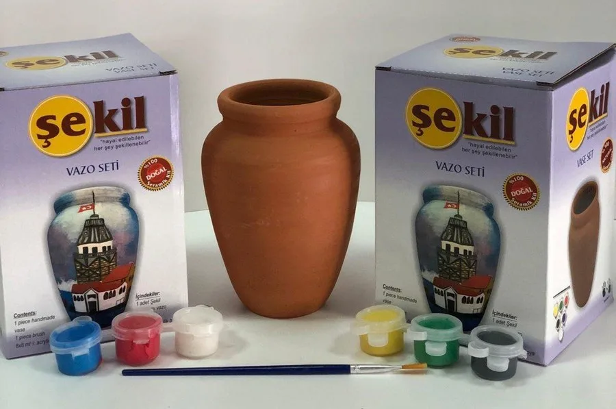 Şekil Kil Vazo\saksı Seti Sklvsset