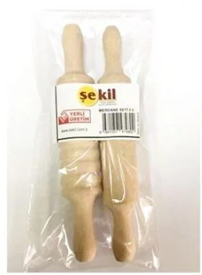 Şekil 18 Cm(+\- ) Ahşap Merdane Seti 2"li