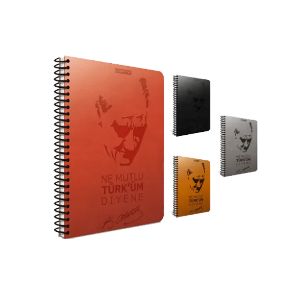Gıpta Atatürk 17x24 Sert Kapak Spiralli Defter Çizgili 120\1 1550